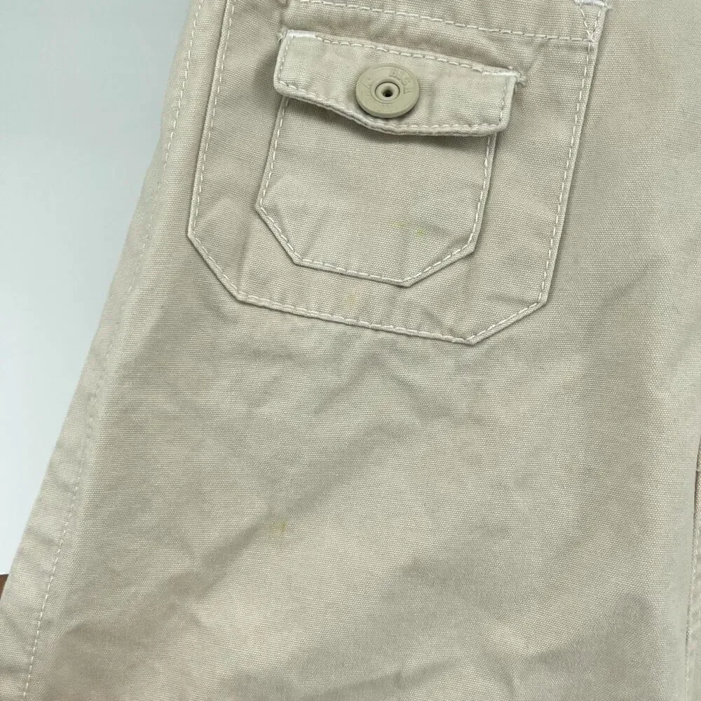 High Sierra Girls Y2K Khaki Cargo Skirt Size 5 Ruched Sides Drawstring Cotton